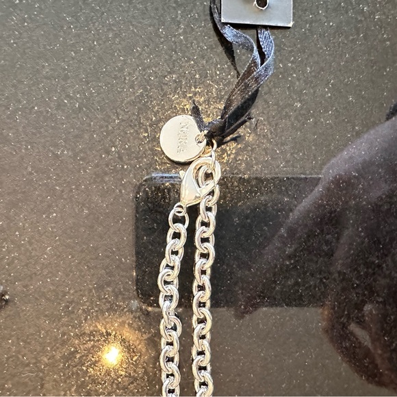 STUNNING Scandinavia necklace new w tags pendant long 90 nwt silver - Picture 6 of 8